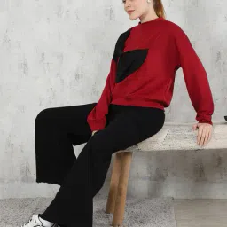 Shein Drop Shoulder Applique Bow Detail Crew Sweatshirt image 4