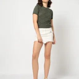 yousta Women Geometric-Knit Regular Fit Pullover image 5