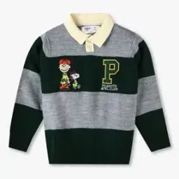 kb team spirit Boys Striped Sweater with Spread Collar-picture-38