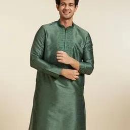 diwas by manyavar Men Regular Fit Art Silk Kurta-picture-19