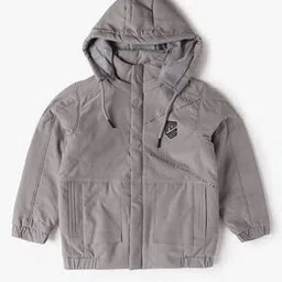 fort collins Boys Typographic Print Puffer Jacket with Detachable Hood-picture-13