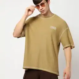 yousta Men Typographic Print Oversized Fit Round-Neck T-Shirt-picture-10