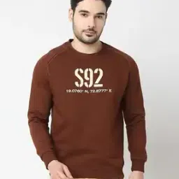 spykar Men Typographic Print Slim Fit Sweatshirt-picture-33