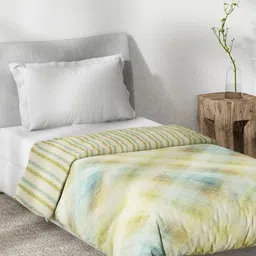 DDecor Blue & Green Abstract Mild Winter Reversible Cotton Single Bed Dohar image 3