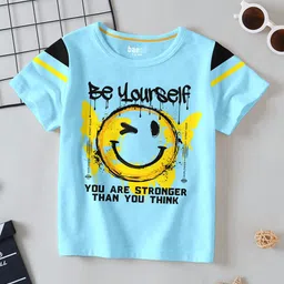 BAESD Boys Pack Of 3 Typography Printed Round Neck Cotton T-shirt image 4