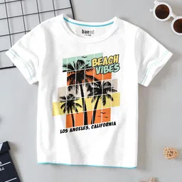 BAESD Boys Pack of 3 Typography Printed Round Neck Cotton T-shirt image 4