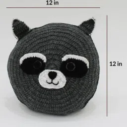 Grey Acrylic Panda Shaped Cushion by woonie image 2