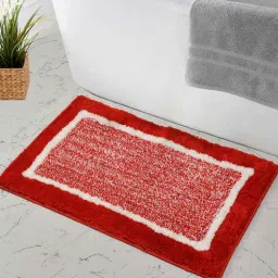 Maroon Geometric Microfiber 16X24 Inches Anti Skid Door Mats-image-83