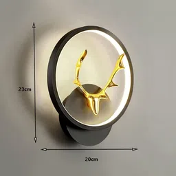 stello Modern LED Wall Light with Golden Antler Design image 2
