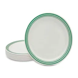 superware Small Plate Set Green Lines 7.5 , Stain Free, Glazed Finish, Pure Melamine ,6 nos. image 5