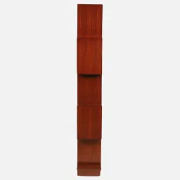 dzyn furnitures Affinity Teak Wood Bookshelf In Brown Finish image 5