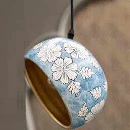 radhika dahlan Palencia Blue Teracotta Handcrafted Contemporary Single Hanging Lights image 2