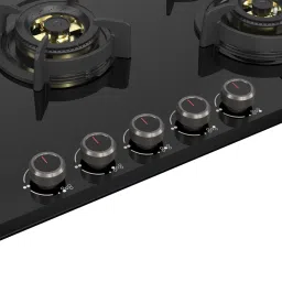 KAFF ASF 783 Tempered Glass Top 3 Burner Automatic Electric Hob (Flame Failure Device, Black) image 5