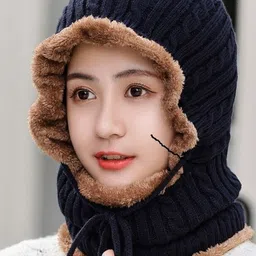 Alexvyan Winter Snow Proof Woollen Thermal Soft Combined Cap-picture-19