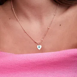 MINUTIAE Women Brass Rose Gold-Plated Necklace-image-25