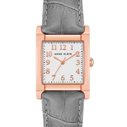 ANNE KLEIN Women Grey Dial Leather Textured Straps Analogue Watch AK3888RGGY-image-37