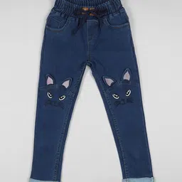 A-Okay Kids Slim Fit High-Rise Applique Casual Cotton Jeans-picture-28