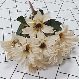 Art Street Beige & Green Artificial Sunflower Bunch-picture-18