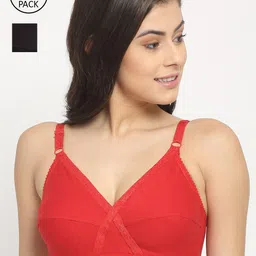 Friskers Black & Red Push-Up Bra Pack of 2-image-13