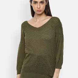 Van Heusen Woman Women Olive Green Pullover image 1