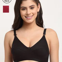 Friskers Pack Of 2 Maroon & Black Push-Up Bras O-314-14-318-01-30-picture-37