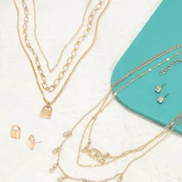 AMI Set of 2 Gold-Plated Layered Chains image 1