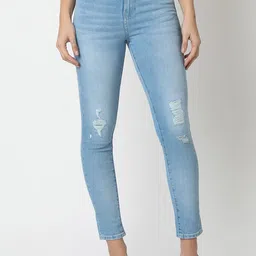 SPYKAR Women Skinny Fit High-Rise Highly Distressed Stretchable Jeans-image-7