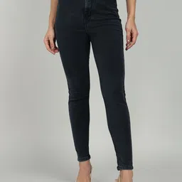OMG CREATION Women Straight Fit High-Rise Slash Knee Stretchable Jeans-picture-13