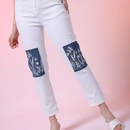 Freehand by The Indian Garage Co Women Skinny Fit Mid-Rise Stretchable Cropped Jeans-picture-26