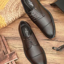 INVICTUS Men Textured Formal Derbys-picture-18