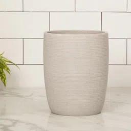 Home Centre Grey Solid Marshmallow Textured Poly Resin Dust Bin-picture-20