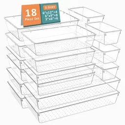 Kuber Industries Transparent Set of 6 Reusable Drawer Organiser Organisers-picture-40