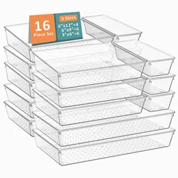 Kuber Industries Transparent Set of 6 Reusable Drawer Organiser Organisers-picture-25