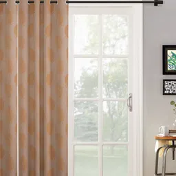 HOSTA HOMES Brown Floral Long Door Curtain-picture-27