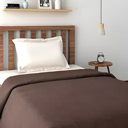 Supreme Home Collective Camel Brown Solid Fleece Mild Winter 200 GSM Single Blanket-image-64