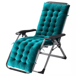 DADDY COOL Turquoise Blue Rocking Chair Velvet Chair Cushion Pad-image-67