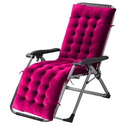 DADDY COOL Fuchsia Rocking Chair Velvet Chair Cushion Pad-image-62