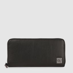 Calvin Klein Men Solid Leather Zip Around Wallet With Brand Logo Applique Detail-picture-47