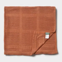 MiArcus Grow Kind Brown Geometric Summer 233 GSM Single Cotton Bed Blanket-picture-37