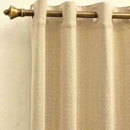 Ariana Beige Geometric Long Door Curtain-picture-12