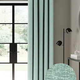 Nefertiti Home Sea Green 2 Pieces Black Out Door Curtains-picture-29