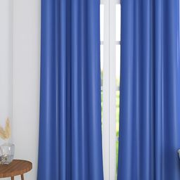 THE CONVERSION Blue Black Out Door Curtain-picture-19