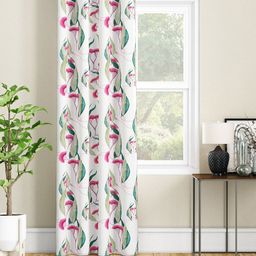 SEJ by Nisha Gupta White & Pink Floral Long Door Curtain-picture-40