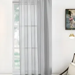 THE CONVERSION Grey Sheer Long Door Curtain-image-67
