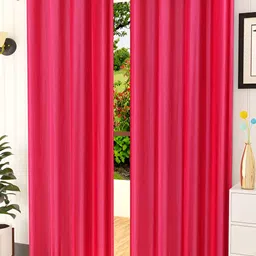 Kraftiq Homes Crush Pink 2 Pieces Regular Long Door Curtain-image-45