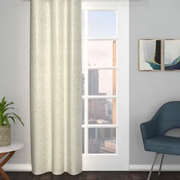 THE CONVERSION Green Geometric Jacquard Long Door Curtain image 1