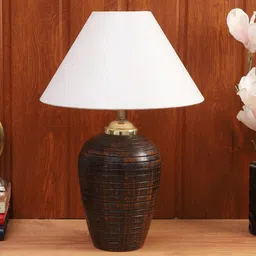 Foziq Brown Solid Table Lamp-image-86