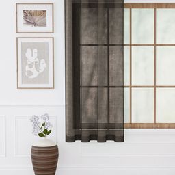 Story@home Brown Solid Sheer Window Curtain-picture-4