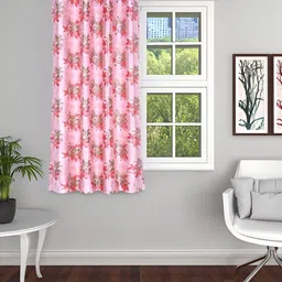 THE CONVERSION Pink & Red Floral Window Curtain-picture-34