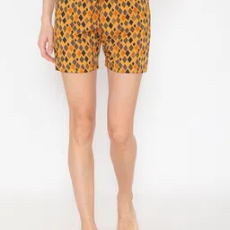 Vami Women Multicoloured Geometric Printed Night Shorts-picture-19